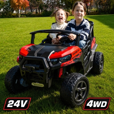 Детский электромобиль Багги BBH056 24V 4WD красный